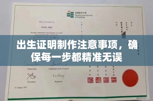 龙凤出生证明制作注意事项，确保每一步都精准无误